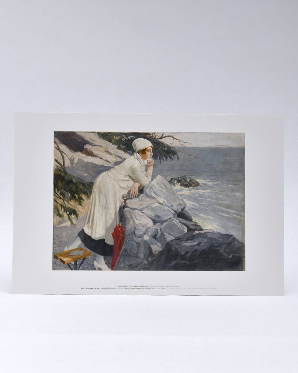 Art Print: Deniz Kıyısında Kız