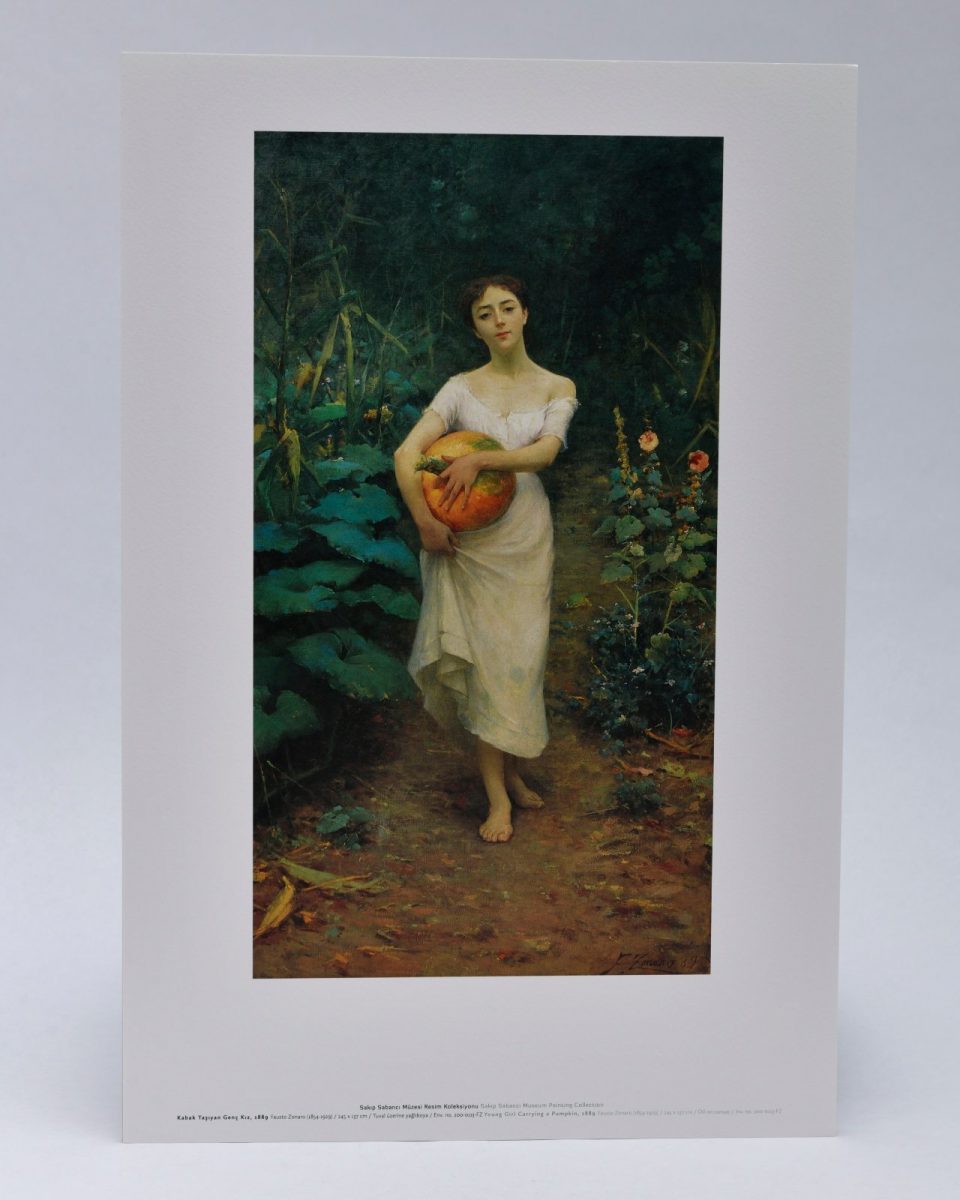 Türk Ressamları / Art Print / Fausto Zonaro - Kabak Taşıyan Genç Kız