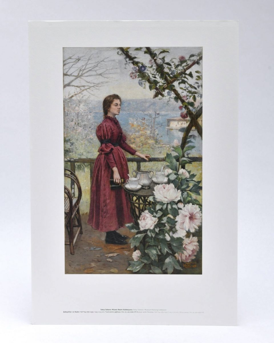 Art Print: Şakayıklar ve Kadın