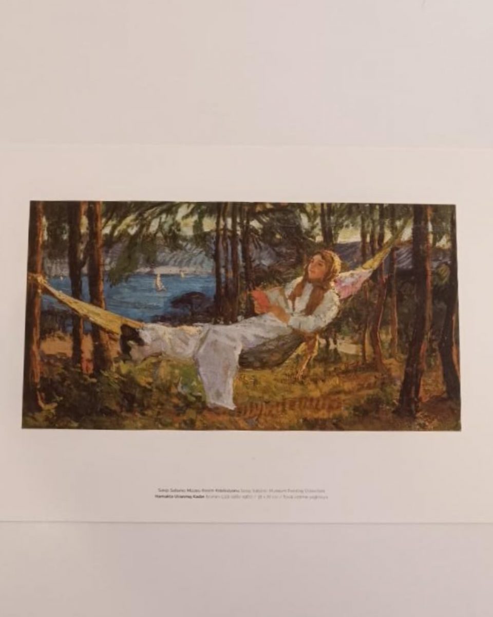 Art Print: Hamakta Uzanmış Kadın