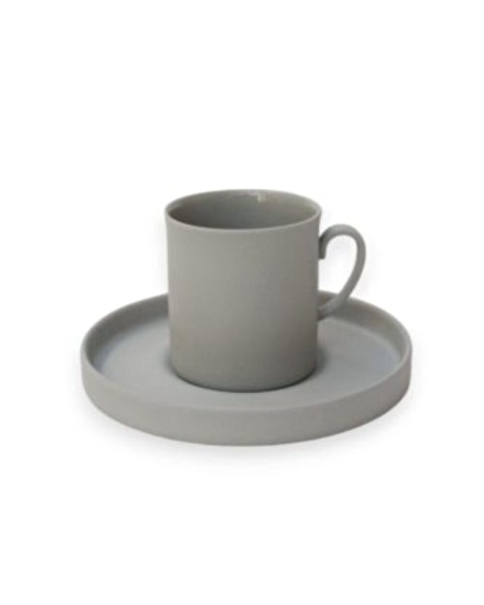 Tabaklı Kahve Fincanı Gri